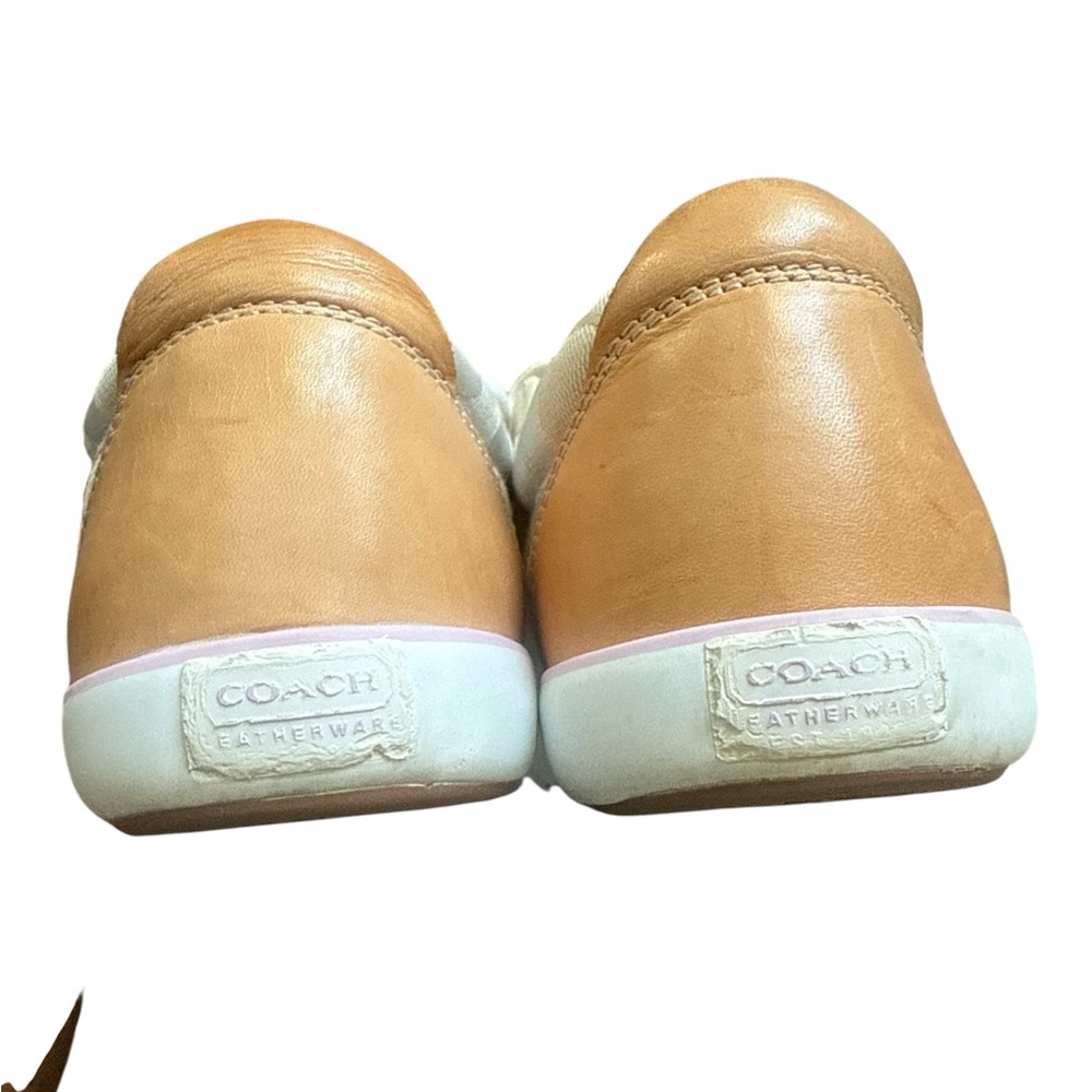 Coach Cream and Tan Casual Sneakers - Picture 5 of 7